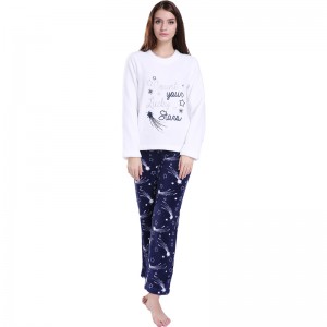 Set met pyjama in microfiber fleece voor dames