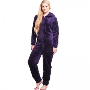 Volwassenen onesie paarse pyjama
