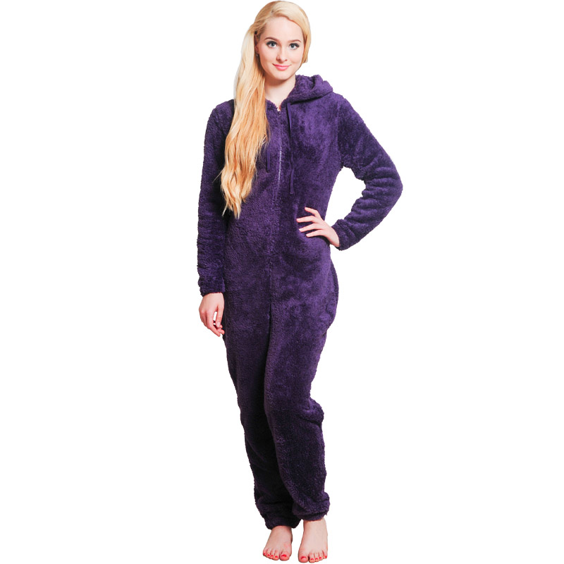 Volwassenen onesie paarse pyjama