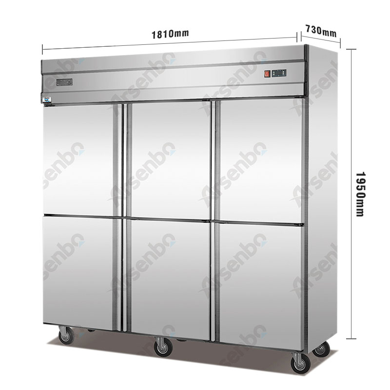Milieuvriendelijke Upright commerciële keuken koelkast en vriezer luchtcyclus koeling