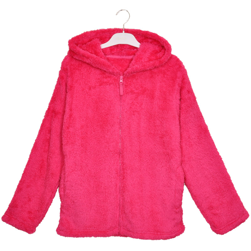 Dames Snuggle Fleece Hot Pink Sweatshirt met capuchon