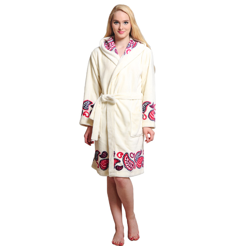 Dames Positie Gedrukte Gewaden Flanellen Fleece Pyjama Dames pyjama met capuchon