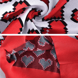 OEM \u0026 ODM 100% katoen harten jacquard gebreide damessweater