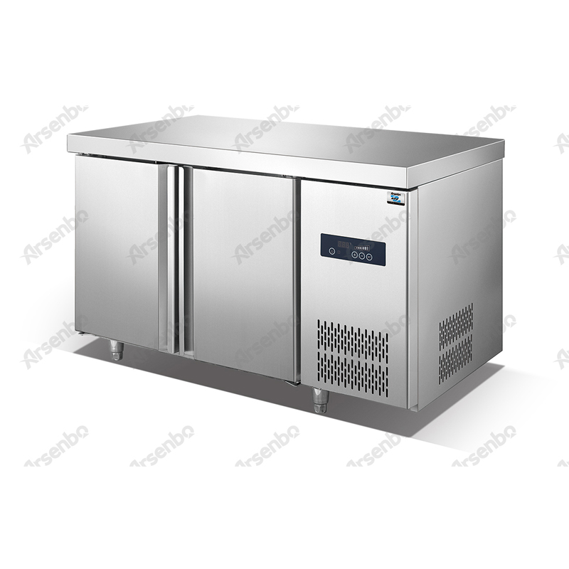 Luxe design commerciële keuken onderbouw vriezer koelkast werktafel suitalbe voor 400 * 600 mm bakpannen