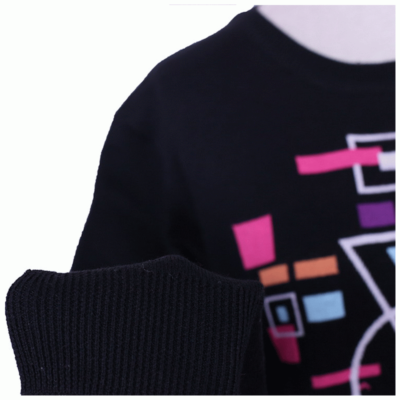 Multi color geometrische jacquard dames fancy sweater 2018