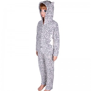 Pyjamaset met print van koraal fleece voor kinderen