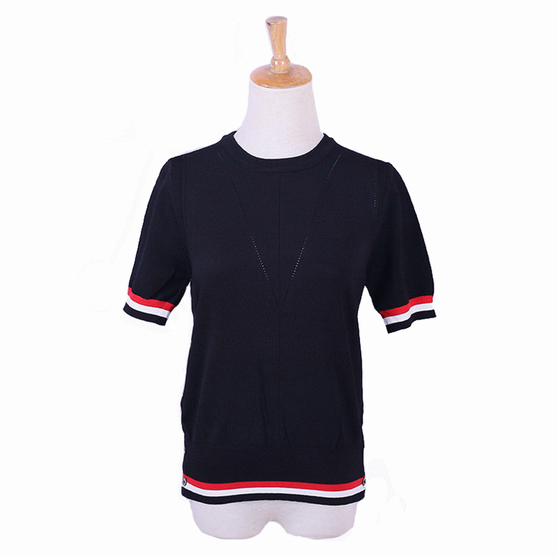 Aangepaste zomer gebreide kleine MOQ dames dunne sweater