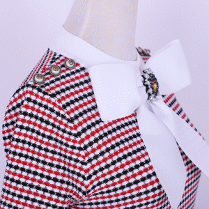 Zomer fit grote vlinder knoop streep plaids vrouwen bodycon trui jurk