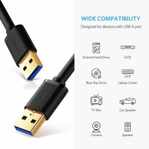 USB 3.0 A naar A kabel Type A mannelijk naar mannelijk kabelsnoer voor gegevensoverdracht harde schijf behuizingen