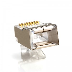 RJ45-connector CAT5E CAT6 Crimp Ethernet-connector STP 8P8C Modulaire kristalkopstekkers