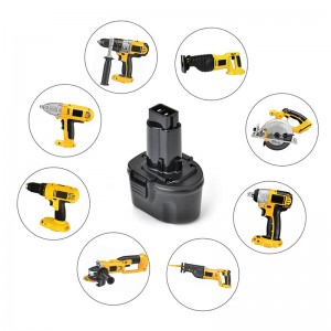 Ni-Mh 7.2V 2000mAh vervangende draagbare gereedschapsbatterijen voor Dewalt DE9057, DE9085, DW9057