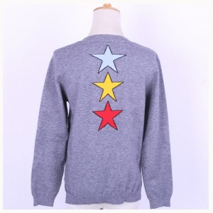 2018 lente herfst damesbrokaat jacquard gebreide pullover sweater