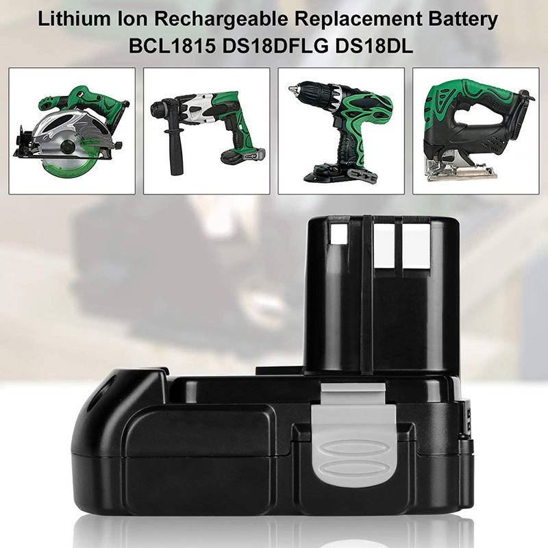 Li-ion 18V 2000mAh Repalcement elektrische boorbatterijen voor Hitach BCL1815, BCL1820