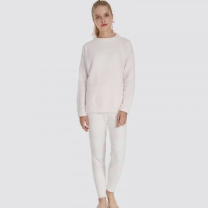 Dames elastische microfiber fleece pyjama set