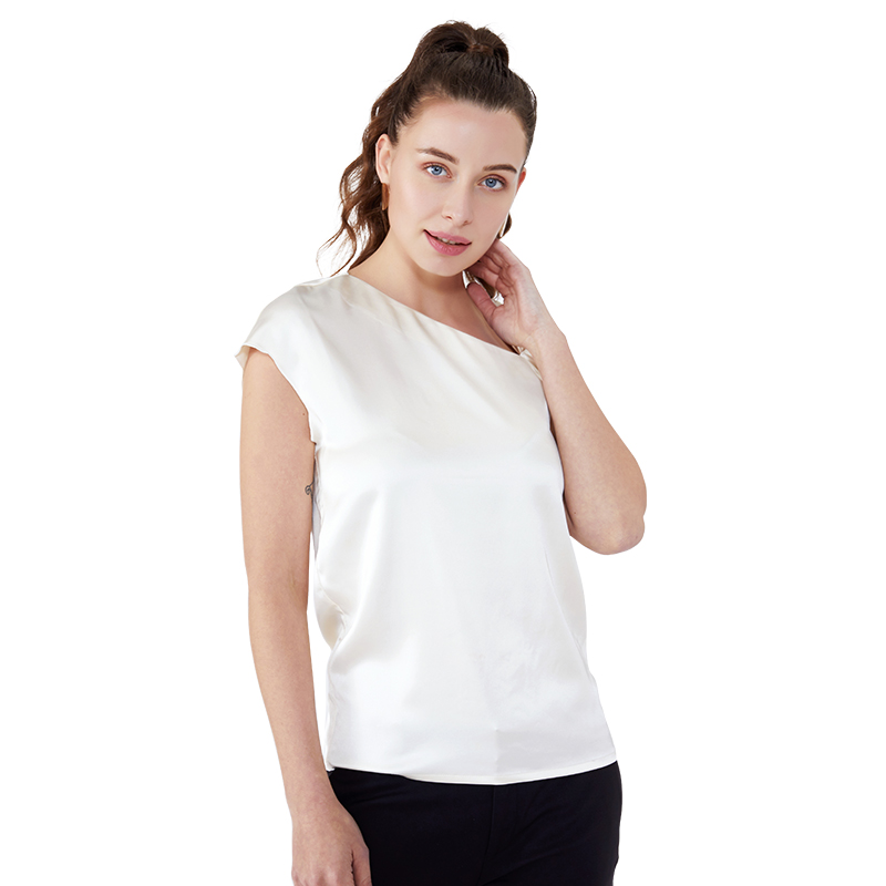 Korte mouw Basic Zomer Lente Nieuw ontwerp Normale witte blouse Dames