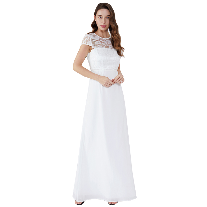 Leak Back Lace Avond 2019 Lange dameskleding Witte jurk Maxi-jurk JCGJ190315079