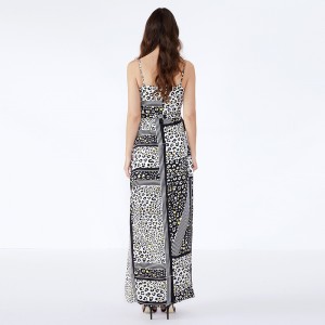 Hoge kwaliteit Dames Casual Maxi-jurk Lange Maxi Fashion Casual Boho ruches gebreide jurk met bloemen