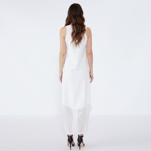 Roupas Femininas Witte katoenen kleding Dames kanten jurk