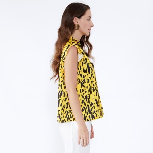 Marmeren print halter off shoulder dames sexy vest tops SI5118