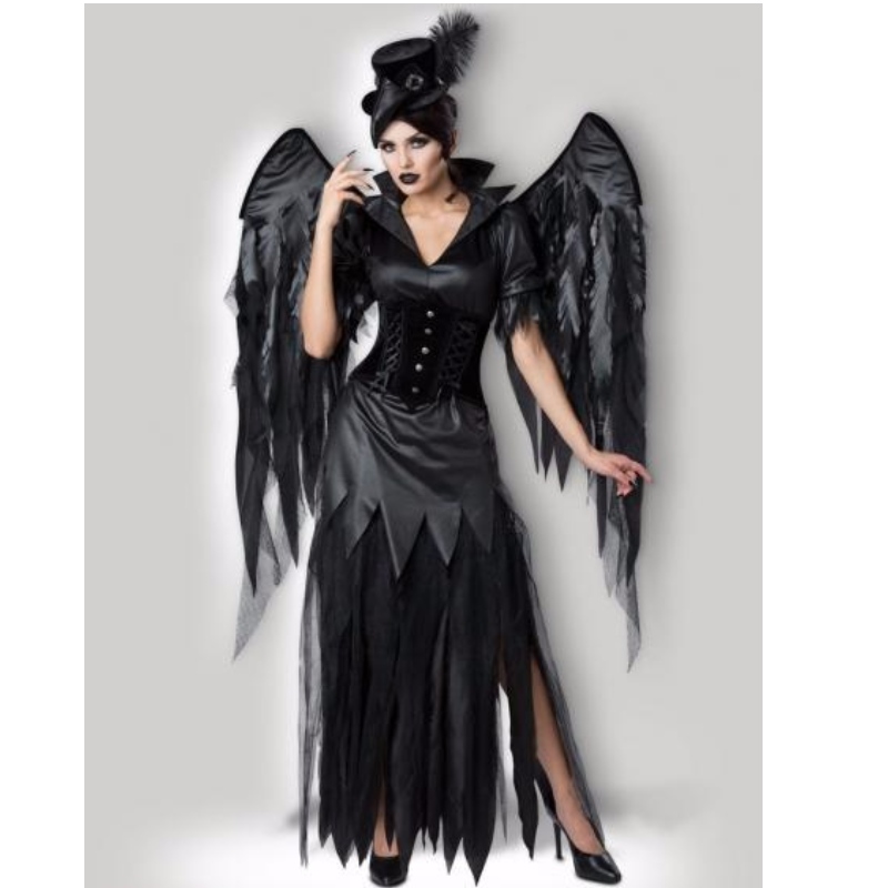 Midnight Raven 1138 Black Party-kostuums voor volwassenen, Sexy Carnaval Cosplay Halloween