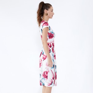 Splitsen Nieuwe Feeling Roupa's Bloemenprint Dames Zomerjurken