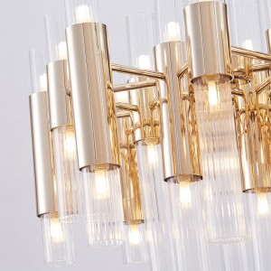 Nieuwe moderne metalen luxe glazen hal restaurant kroonluchter Km2137