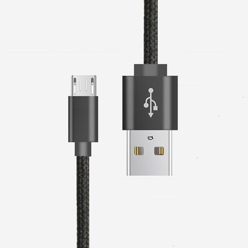 Micro naar USB Nylon gevlochten datakabel