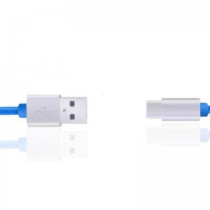 Nylon Briaded-datakabel Type-C naar USB