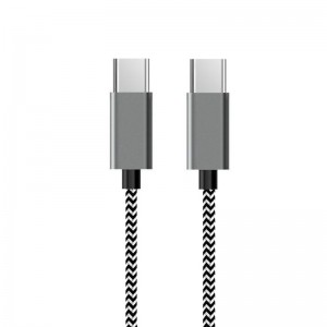 Type C naar Type-C Nylon briaded datakabel