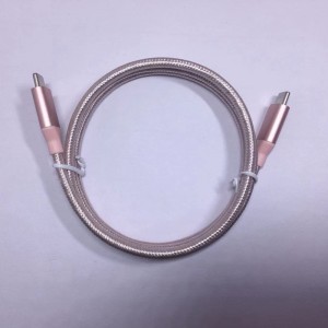 Nylon gevlochten datakabel Type-C naar Type-C