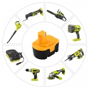 Ni-Cd 14.4V 1300mAh vervangende elektrische gereedschapsbatterijen voor Ryobi 1400144, 1400655