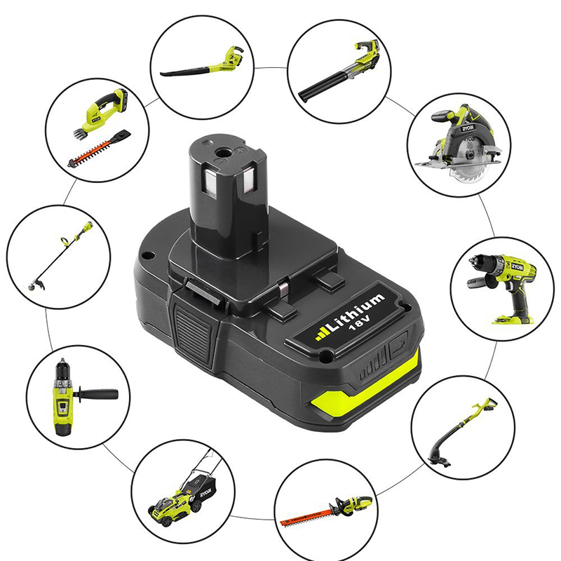 Voor Ryobi P102, P103, P104 2000 mAh 18 V Li-ion vervangende boormachines