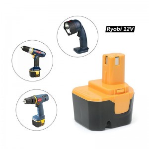 Ni-Cd 1700 mAh 12V oplaadbare vervangende accu-accu's voor Ryobi 1400652, 1400652B