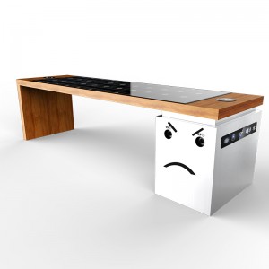 2019 Modern Design Smart Solar Outdoor Furniture Garden Backless Bench