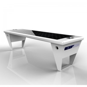 Minimalistisch design Smart Solar buiten tuinmeubelbank met draadloze telefoonlader