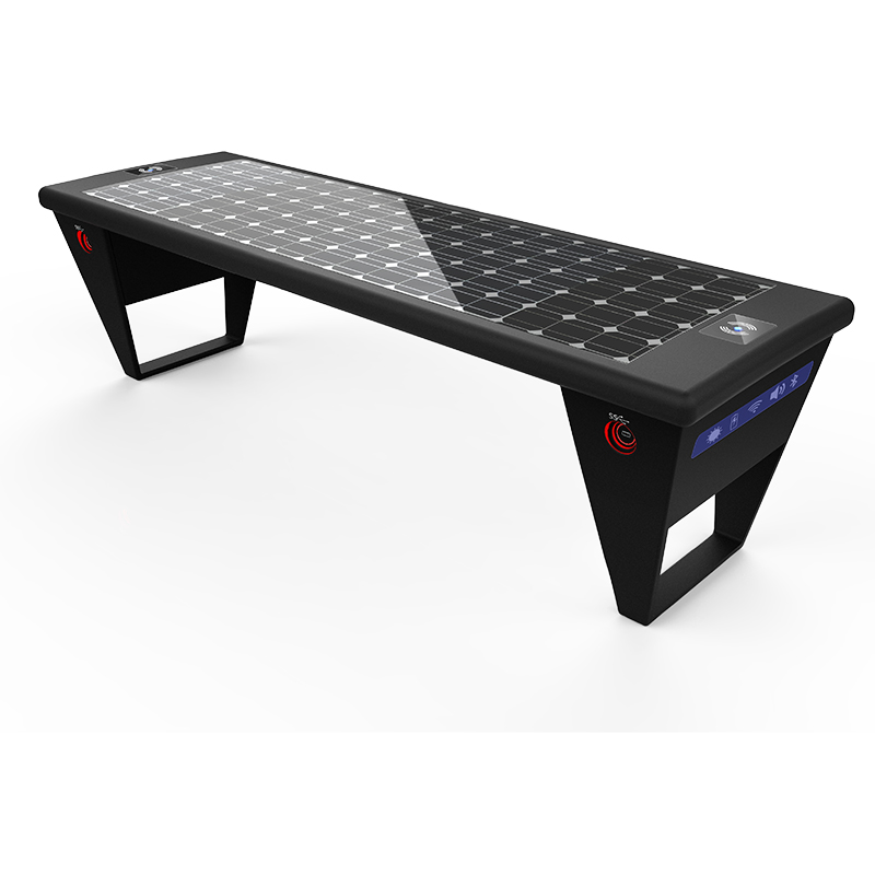 Smart Solar Panel Urban Furniture Bench voor het opladen van mobiele telefoons