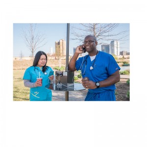 Fashion Design Communities Parken Zonne-buiten Mobiele telefoon Oplaadstation