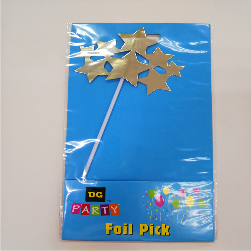 Bruiloft Decoraties Custom Design Folie Pick Paper Cupcake Toppers