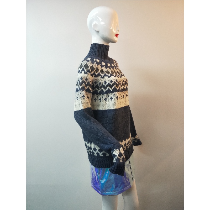 BLAUWE ABIGAIL FAIRISLE PATROON JUMPER RLWS0014F