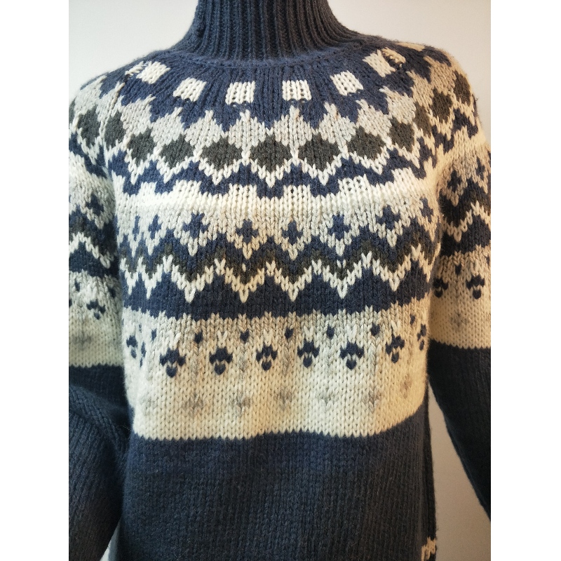 BLAUWE ABIGAIL FAIRISLE PATROON JUMPER RLWS0014F