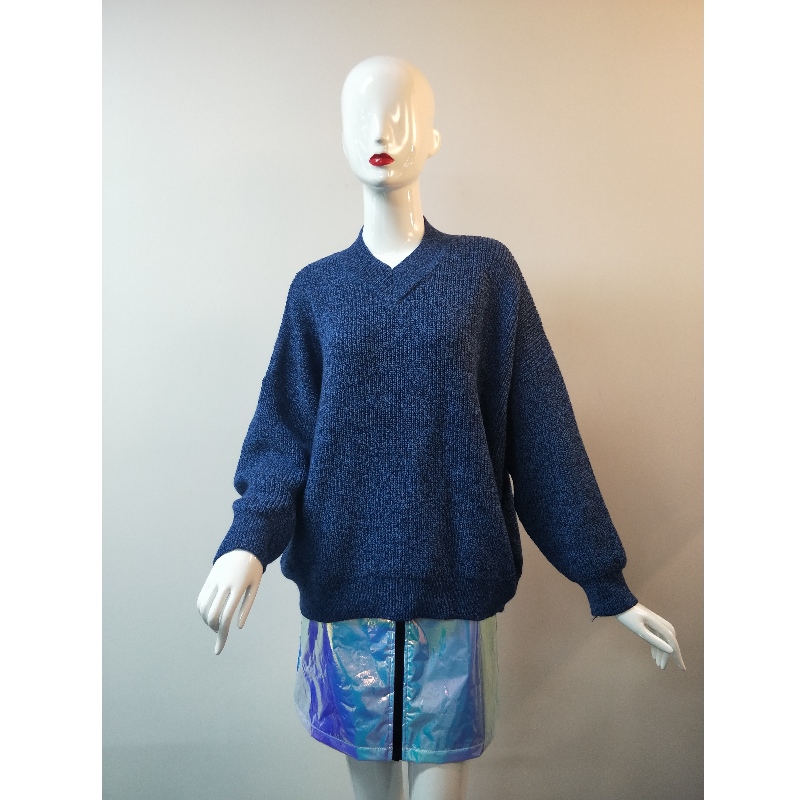 BLAUWE V-HALS JUMPER RLWS0015F