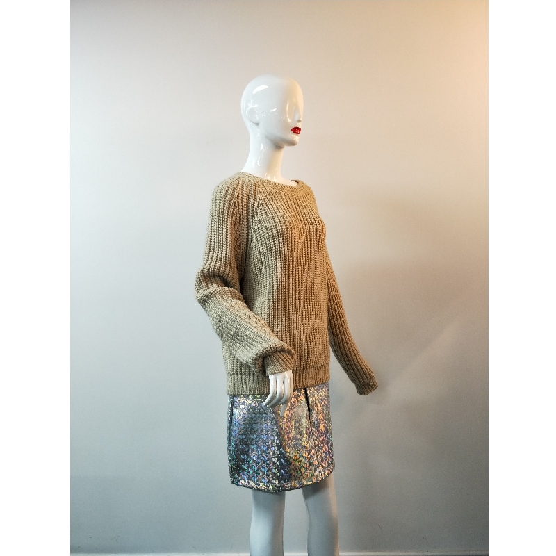 BROWN KNIT SWEATER RLWS0023F