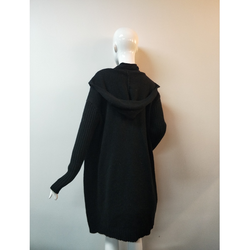 BLACK CARDIGAN SWEATER RLWS0092F