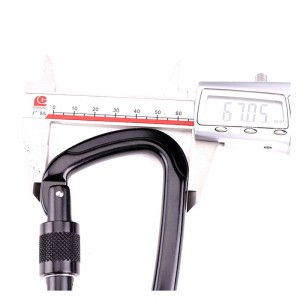 Aluminium buitenlegering met karabijnhaak van bergbeklimming met slot D type