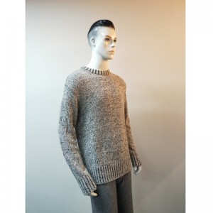 ZWART \u0026 WIT GEMENGD MAN SWEATER RLMS0009F