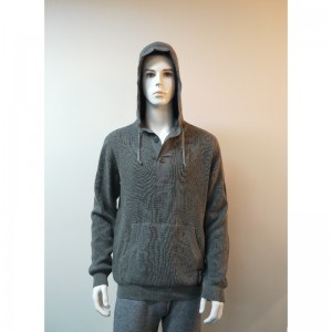 GRIJS HOODED SWEATER RLMS0004F