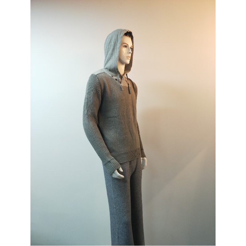 GRIJS HOODED SWEATER RLMS0038F