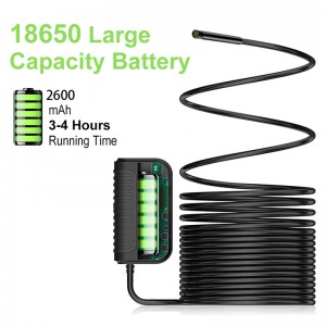 Draadloze Borescope Inspection Camera, 2 miljoen HD-resoluties, 197in brandpuntsafstand, 2600 mAh batterij, IP68 waterdicht 11.5ft