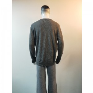 GRIJZE TRUI MET WOLFPRINT RLMS0057F