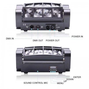professionele productie 8 * 10 w 8 ogen spider licht led dj lichten